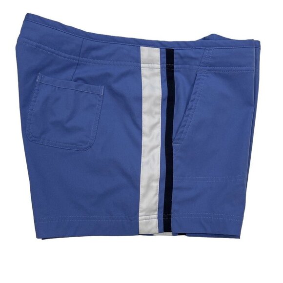 NIKE Athletic Activewear Shorts Women's Large  (12-14) Cobalt Blue Zip Pockets - Picture 6 of 16